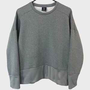 Nike Double Knit Crewneck Sweatshirt Women's Medium Gray Long-Sleeve Pullover